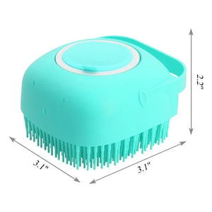 2-in-1 Pet Shampoo Dispenser & Massage Brush