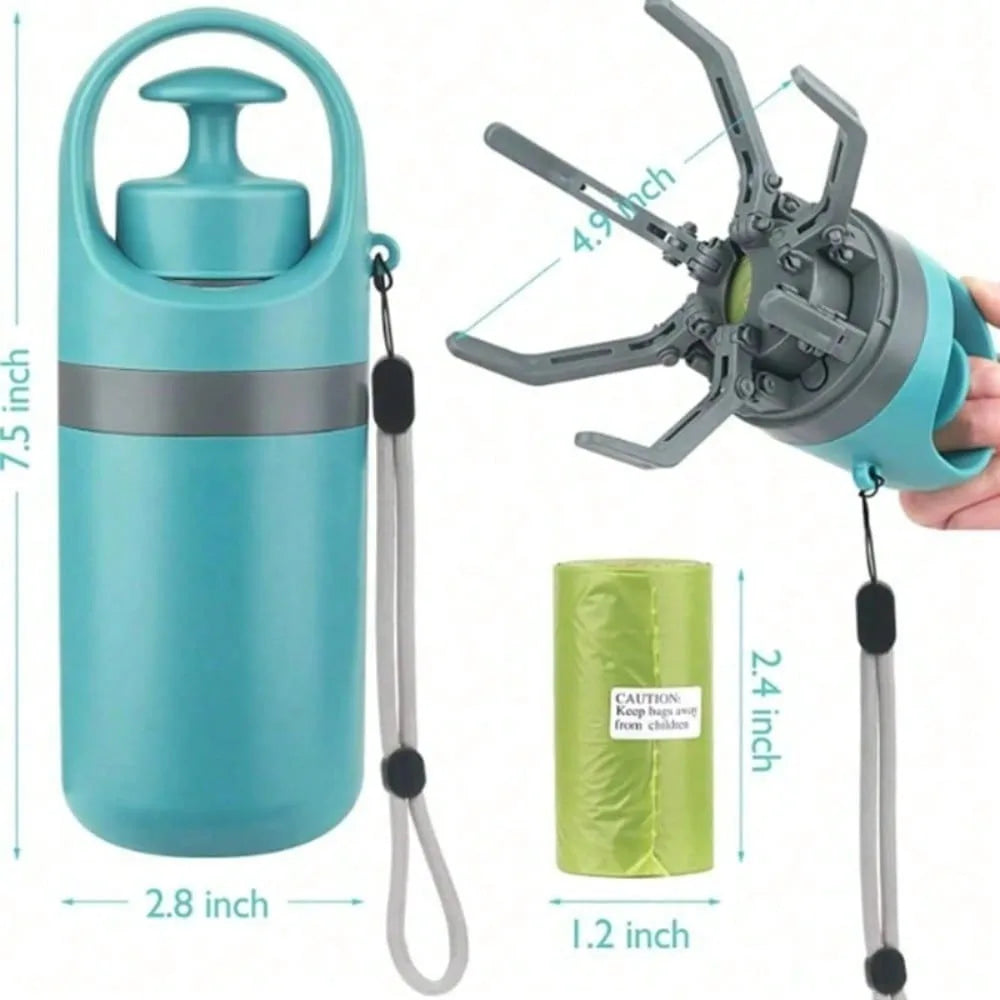 Portable Dog Pooper Scooper – No Touch One-Hand Pet Waste Pickup Tool