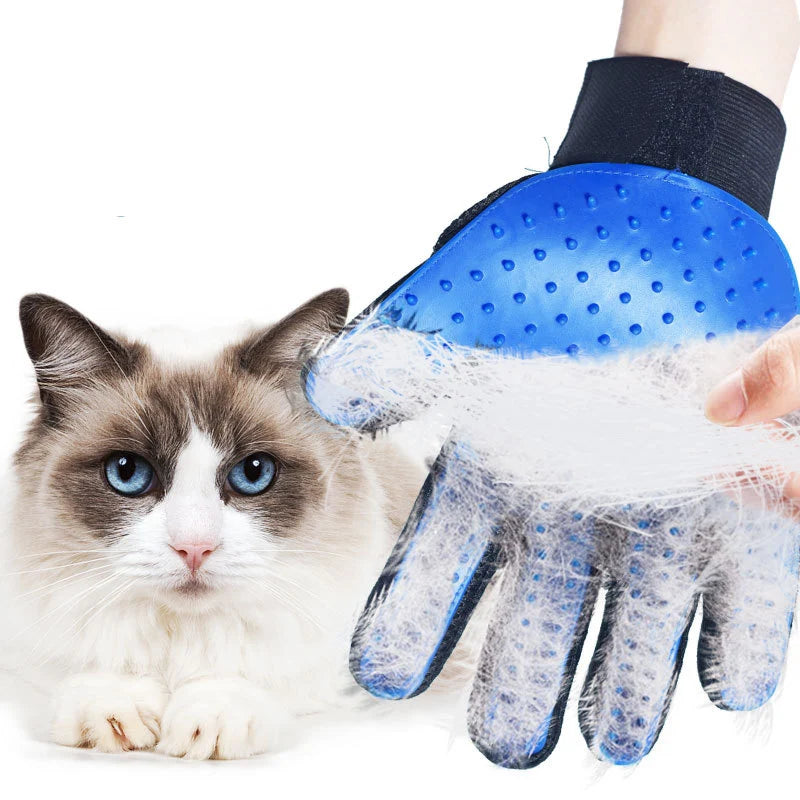 2-in-1 Pet Grooming Glove – Gentle Hair Removal & Massage Brush for Dogs & Cats