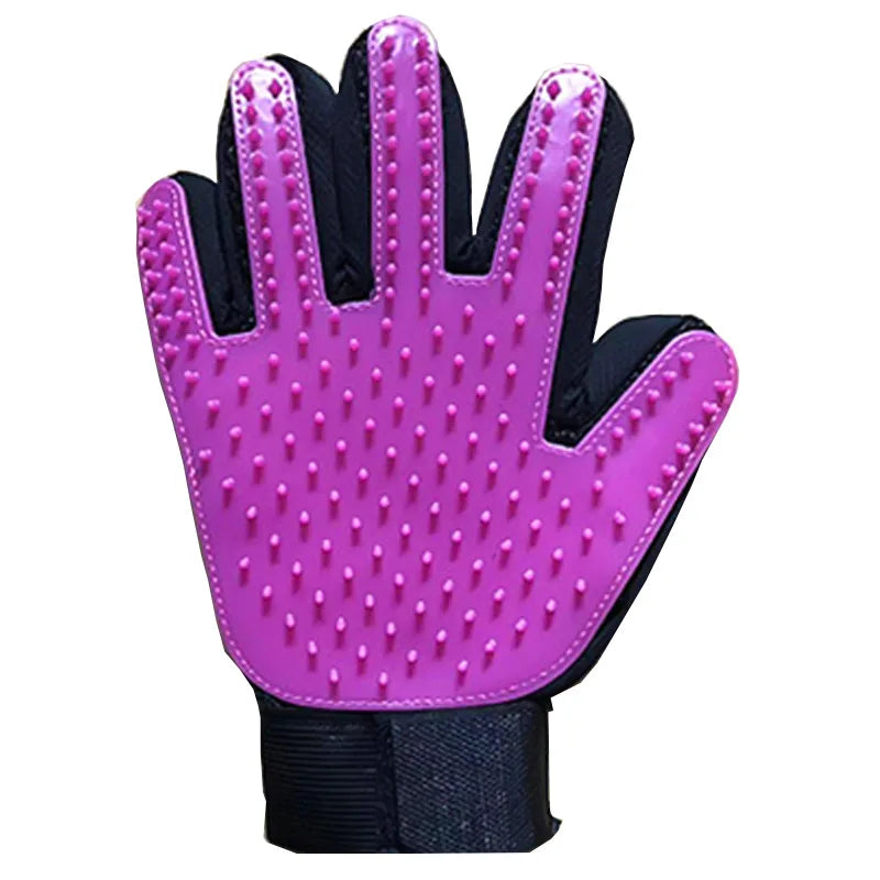 2-in-1 Pet Grooming Glove – Gentle Hair Removal & Massage Brush for Dogs & Cats