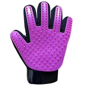 2-in-1 Pet Grooming Glove – Gentle Hair Removal & Massage Brush for Dogs & Cats