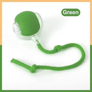 Rechargeable Smart Pet Interactive Automatic Rolling Ball Toy for Cats & Dogs with Simulated Tail - Durable Dog Toys