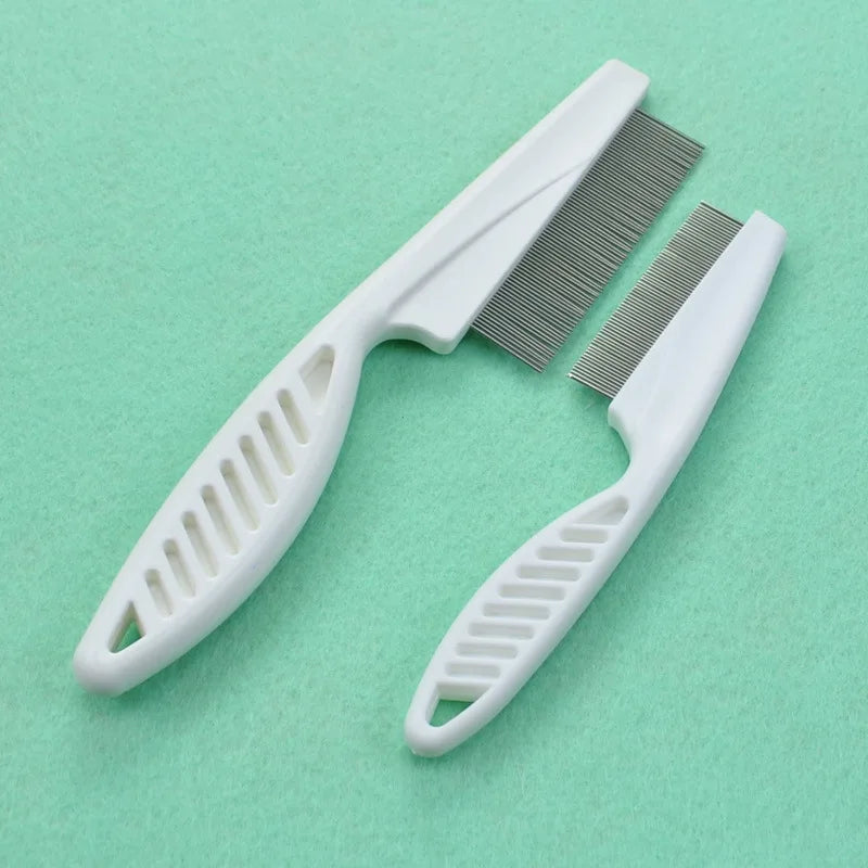 Stainless Steel Pet Flea Comb – Dog & Cat Hair Removal Grooming Brush