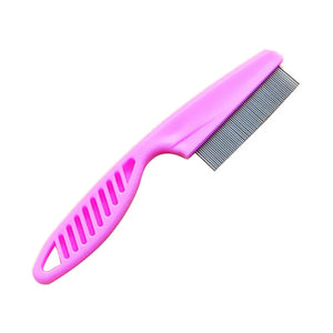 Stainless Steel Pet Flea Comb – Dog & Cat Hair Removal Grooming Brush