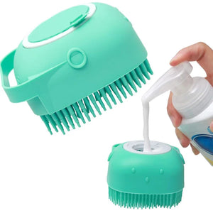 2-in-1 Pet Shampoo Dispenser & Massage Brush