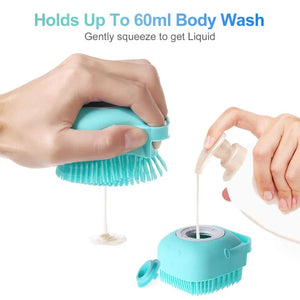2-in-1 Pet Shampoo Dispenser & Massage Brush